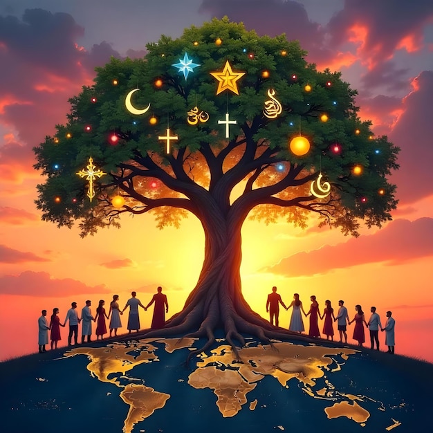 A family tree illustration overlaid on a world map, highlighting different regions and ethnicities. The image represents the idea that ancestry can unlock unexpected scholarship opportunities.