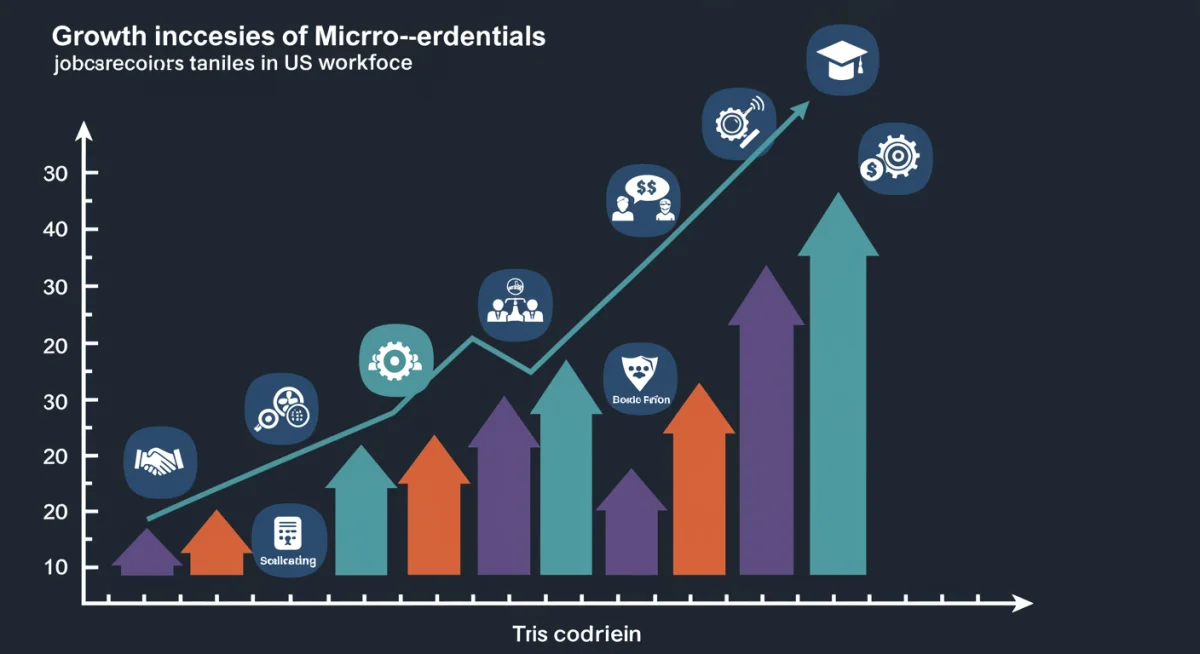 Infographic illustrating the growth and impact of micro-credentials in the US job market
